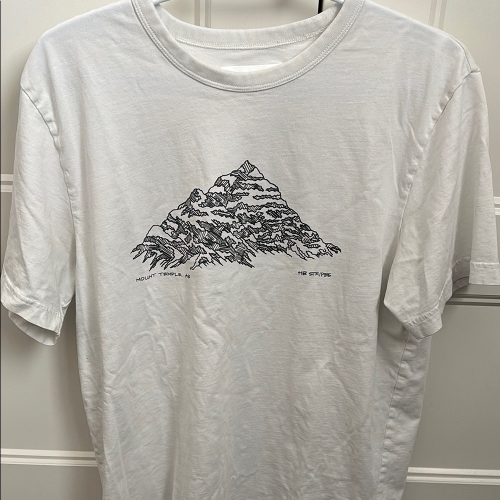 White Short Sleeve Tee with Graphic Design